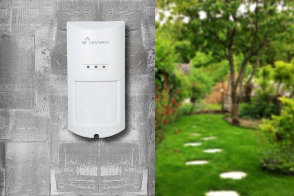 Detector de movimiento inal/ámbrico para interior Compatible con Panel de Alarma Nivian Smart Nivian Smart NVS-D2A Inmune a Mascotas 20Kg