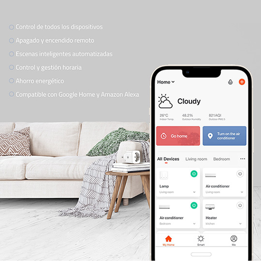 Nivian Enchufe Inteligente con Control de Consumo
